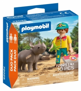 Playmobil DuoPack Strażnik leśny z nosorożcem 72025